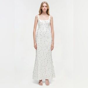 SIMKHAI Briella Embellished Gown White